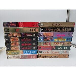 Lot (16) Play boy Pent House Kathy Ireland  80s/90s VHS Calendar Centerfold+++